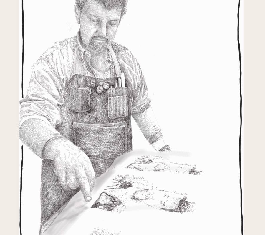 Justin Sanders, Master Printmaker digital drawing and print