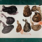 black, crimson copper swatches